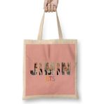 Jimin Bts Army Gıft University Bez Çanta Uzun Saplı - Açık Bej - 40 X 40