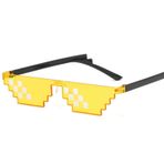 JIMINISO 8 Bit Thug Life Güneş Gözlüğü Pikselli Erkek Kadın Marka Parti Gözlüğü Mozaik UV400 Vintage Gözlük Unisex Hediye Oyuncak Gözlük