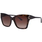 JIMMY CHOO JC 5012 500213 Havana Plastik Kare Güneş Gözlüğü Kahverengi Gradyan Lens