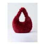 Jimmy Key Bordo Peluş Omuz Çantası