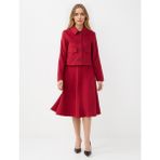 Jimmy Key Bordo Rahat Kesim Normal Bel Gabardin Midi Etek - XS