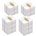 Jinavoty 10 adet hediye kutusu seti, nedime teklifi kutusu, beyaz karton hediye kutusu, Noel, düğün, doğum günü için hediye paketleri (beyaz)
