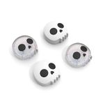 JINGDU Nintendo Switch Joystick ile uyumlu kapaklar, yumuşak silikon Thumb Grip sevimli 3D analog çubuk kapak, Switch/Switch OLED/Switch Lite, Skull için
