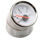 JINGERL 52mm yakıt seviyesi göstergesi Evrensel tekne araba kamyonu için elektriksel yakıt seviyesi göstergesi RV Kampçı 0-190 Ohm Su Seviye Metre Voltmetre (Color : 0.44mm 1000g)