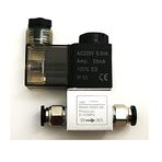JINGERL Hava Solenoid Valfleri 2V025-08 2 Konumlu 2 Port 1/4" Normalde Kapalı Pnömatik Solenoid Valf 12V 24V 110V 220V Volt (Renk: 8 mm Bağlantı ile, Boyut: DC12V)
