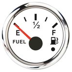 JINGERL Su geçirmez 52MM Göstergesi 0-190ohm Kanalizasyon/Su/Yakıt Seviye Göstergesi Yağ Sıcaklık Göstergesi Basınç Alarmlı Tekne Araba Voltmetre (Colore : Fuel gauge WS)