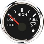 JINGERL Su geçirmez 52MM Göstergesi 0-190ohm Kanalizasyon/Su/Yakıt Seviye Göstergesi Yağ Sıcaklık Göstergesi Basınç Alarmlı Tekne Araba Voltmetre (Colore : HTG gauge BS)