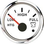 JINGERL Su geçirmez 52MM Göstergesi 0-190ohm Kanalizasyon/Su/Yakıt Seviye Göstergesi Yağ Sıcaklık Göstergesi Basınç Alarmlı Tekne Araba Voltmetre (Colore : HTG gauge WS)