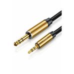 JINGHUA 3.5mm - 6.35mm Ses Kablosu, 6.5mm Jak Dönüştürücü Audio Kablo, Gitar Amfi Mikrofon Kulaklık Elektro Piyano Uyumlu, Naylon Örgü, Altın Kaplama, Metal Gövde A583H