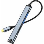Jinghua Type-C Çok Fonksiyonlu Hub Adaptör, USB 2.0 Tf Sd Kart Okuyucu ve 3.5mm Ses Girişli Otg Çevirici, Telefon Tablet Uyumlu, Klavye Mouse USB Bellek Için N806A