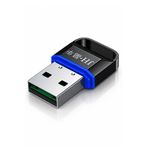 JINGHUA USB Bluetooth 5.1 Adaptör Dongle, PC Laptop Masaüstü Bilgisayar İçin Kablosuz Alıcı, Kulaklık Hoparlör Mouse Klavye Oyun Kolu Uyumlu, Sürücüsüz Tak Çalıştır D905