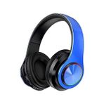 Jingyi Bluetooth Kulaklık Kulak Üstü, 60 Saat Çalma Süresi Katlanabilir Hafif Kablosuz Kulaklık Hi-Fi Stereo, Dahili Hd Mikrofonlu Bas Ayarlanabilir Kulaklık, Fm, Pc/ev Için Sd/tf (Mavi) (Yurt Dışından)