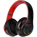 Jingyi Bluetooth Kulaklık Kulak Üstü, 60 Saat Çalma Süresi Katlanabilir Hafif Kablosuz Kulaklık Hi-Fi Stereo, Dahili Hd Mikrofonlu Bas Ayarlanabilir Kulaklık, Fm, Pc/ev Için Sd/tf (Siyah+R) (Yurt Dışından)