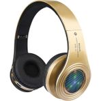 Jingyi Bluetooth Kulaklıklar Kablosuz, Kulak Üstü LED Işıklı Mikrofonlu Kulaklık, Stereo Ses, Cep Telefonu Tablet Bilgisayar Için Çocuk Çocuk Boy Yetişkin-Altın (Yurt Dışından)