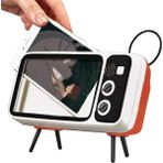 Jingyi Hoparlörlü Telefon Standı Retro Dekor, Taşınabilir Bluetooth Hoparlörler Telefon Tutacağı Eski Dekor, Evrensel Samsung iPhone Huawei Oneplus (Beyaz) (Yurt Dışından)