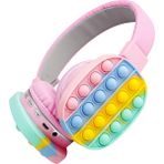 Jingyi Kızlar Için Bluetooth Kulaklıklar Kablosuz Kadın Erkek Fidget Bubbles Sevimli Kablosuz Oyun Kulaklığı Kulak Üstü Akıllı Telefon Tablet Pc Için Dahili Mikrofon, Gökkuşağı Pembe (Yurt Dışından)