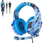 Jingyi LED Kamuflaj Oyun Kulaklığı Mikrofon ile Ağır Stereo Bas Profesyonel Oyun Bilgisayarı Ps4 Xbox One Için Kablolu Kulaklık (Yurt Dışından)