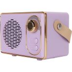 Jingyi Şarj Edilebilir Eski Bluetooth Hoparlör, Retro Bluetooth 5.0 Hoparlör, Mini Bluetooth Hoparlör Hafıza Kartı Aux USB Kamp Partisi Hediyesi Için Şarj Edilebilir Mp3 Çalar (Mor) (Yurt Dışından)