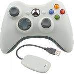 Jingyi Wireless Controller For Xbox 360, 2.4ghz Enhanced Dual Vibration Game Controller With Receiver Remote Gamepad Joypad Joystick For Xbox 360 Slim Ps3 And Pc Windows 7/8/10 (White) (Yurt Dışından)