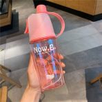 Jingyikeji Sprey Su Bardağı Yaratıcı Açık Hava Sporları Plastik Su Şişesi Yaz Sıvı Alımı Soğutma Bardağı Pembe (Opp Torba) 400ML (Yurt Dışından) - Renkli