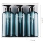 Jinlin Shop B 500ML-- Mavi Stil 3 Adet Sıvı Sabunluk El Dezenfektanı Şişesi Banyo Vücut Şampuanı Şişesi Açık Duş Jeli Seyahat Araçları 300ML ml (Yurt Dışından) - Renkli