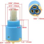 Jinlin Shop B A-25 mm Stili 1 Adet mm Su Tasarrufu Yedek Seramik Kartuş Su Karıştırıcı Musluk Bataryası Kartuşu Mutfak Banyo Bataryası Yedek Parça - Türkçe (Yurt Dışından) - Beyaz