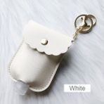 Jinlin Shop B Beyaz Stil 30ML Yaratıcı Deri El Dezenfektanı Tutucu Anahtarlık Şişe Dolabilir Güvenli Jel Tekne Boş Şişe Kız Çocuklar El Dezenfektanı Şişesi (Yurt Dışından) - Renkli