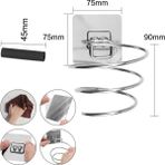 Jinlin Shop B Beyaz Stil Saç Kurutma Makinesi Üfleyici Organizatörü El Ücretsiz Saç Düzleştirici Tutucu Kıvırma Demiri Rafı Depolama Askısı Tutucu Spiral Standı Banyo Için (Yurt Dışından)