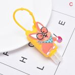 Jinlin Shop B C Stili Sevimli Silikon Mini El Dezenfektanı El Jeli Tutucu Taşınabilir Güvenli Jel Tutucu Seyahat Şampuan Sabun Dağıtıcı Şişe (Yurt Dışından) - Renkli