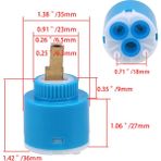 Jinlin Shop B D-35MM Stili 1 Adet mm Su Tasarrufu Yedek Seramik Kartuş Su Karıştırıcı Musluk Bataryası Kartuşu Mutfak Banyo Bataryası Yedek Parça - Türkçe (Yurt Dışından) - Beyaz