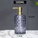 Jinlin Shop B D Stili 500ML 500 ml Cam El Dezenfektanı Dağıtıcı Şişe Büyük Kapasiteli Basınçlı Şampuan Duş Jeli Cam Boş Şişe (Yurt Dışından) - Renkli