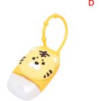 Jinlin Shop B D Stili Karikatür Silikon El Dezenfektanı Kılıfı Anahtarlık Seyahat Taşınabilir Jel Tutucu Şişe (Yurt Dışından) - Renkli