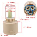 Jinlin Shop B E-40MM Stili 1 Adet mm Su Tasarrufu Yedek Seramik Kartuş Su Karıştırıcı Musluk Bataryası Kartuşu Mutfak Banyo Bataryası Yedek Parça - Türkçe (Yurt Dışından) - Beyaz