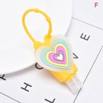 Jinlin Shop B F Stili Sevimli Silikon Mini El Dezenfektanı El Jeli Tutucu Taşınabilir Güvenli Jel Tutucu Seyahat Şampuan Sabun Dağıtıcı Şişe (Yurt Dışından) - Renkli