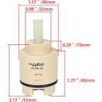 Jinlin Shop B I-40MM Tarzı 1 Adet mm Su Tasarrufu Yedek Seramik Kartuş Su Karıştırıcı Musluk Bataryası Kartuşu Mutfak Banyo Bataryası Yedek Parça - Türkçe (Yurt Dışından) - Beyaz
