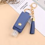 Jinlin Shop B Mavi Stil 30ML 30ML El Dezenfektanı Şişe Kılıfı Mini Eller Taşınabilir Hidroalkolik Jel Şişesi Pu Deri Kılıf Sağlık Anahtarlık Püskül Kolye (Yurt Dışından) - Renkli