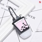 Jinlin Shop B Ordu Yeşili Tarzı 30ML Sevimli Hayvanlar Yiyecek Izi Taşınabilir Dezenfektan Çıkarılabilir Kılıf Silikon Güvenli Jel El Tutucu Seyahat (Yurt Dışından) - Renkli