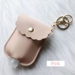 Jinlin Shop B Pembe Stil 30ML Yaratıcı Deri El Dezenfektanı Tutucu Anahtarlık Şişe Dolabilir Güvenli Jel Tekne Boş Şişe Kız Çocuklar El Dezenfektanı Şişesi (Yurt Dışından) - Renkli