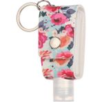 Jinlin Shop B Şakayık Stili 30ML El Dezenfektanı Şişesi Taşınabilir Anahtarlık Tutucu Seyahat Yeniden Kullanılabilir Şişe El Yıkama Jeli Alt Şişe Anahtarlık Taşıyıcı (Yurt Dışından) - Renkli