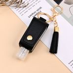 Jinlin Shop B Siyah Stil 30ML 30ML El Dezenfektanı Şişe Kılıfı Mini Eller Taşınabilir Hidroalkolik Jel Şişesi Pu Deri Kılıf Sağlık Anahtarlık Püskül Kolye (Yurt Dışından) - Renkli
