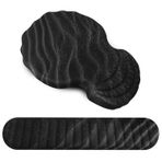 JINMAIKER Bilgisayar Klavyesi için Bilek Dayanaklı Ergonomik Mouse Pad, Dizüstü Bilgisayar için Bilek Destekli Kalın Dolgulu Fare Altlığı, Yumuşak Klavye ve Bilek Ağrısı için Mouse Pad Seti (Siyah)