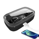 Jinmen True-Wireless kulaklık, kablosuz şarj çantalı kablosuz kulaklık, spor salonları için LED dijital göstergeli su geçirmez kulaklık