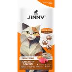 Jinny Somonlu ve Ton Balıklı Tüy Yapısını Destekleyen Creamy Kedi Ödülü 5x15 Gr