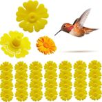 Jinshining 30 adet sarı sinek kuşu besleyici parçaları çokgen bahçe sinek kuşu besleyici yedek 3cm çiçekler plastik su geçirmez arı muhafızları vahşi kuş besleyiciler açık sinek kuşu besleyiciler kuşlar