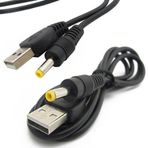 Jinshining PSP 1000/2000/3000 için 1 adet Siyah 1 inç USB Kablosu, Dizüstü/PC, 1A Şarj Fişi, 480 Mbps Veri Aktarımı, Kapalı Kullanım
