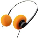 Jinshining Retro Kulak Üstü Kulaklıklar, Turuncu, Mini Stereo, Hafif, Hi-Fi, 80'ler 90'lar Vintage, Kablolu, Walkman