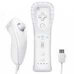 JINWAVA Wii Remote, Wii Controller with Nunchuck, Compatible with Nintendo Wii/Wii U