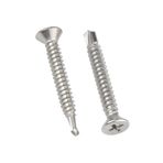 JINYONGFA 410 paslanmaz çelik yıldız düz başlı kendinden diş açan vida, M4,2 m4,8 m5,5, havşa başlı vida, kurtağzı vidası-M5,5 x 25 [50 adet]