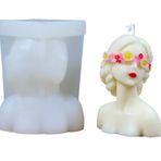JINZOFLY Silikon İnsan Vücudu Kalıbı, Reçine Mum Kalıpları, Kendin Yap Sabun, Mum, Çikolata, Sıva, Sanat Craf (Kız) Yapımı için Ev Yapımı 3D Kalıp