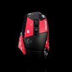 JIROAOTIC Fare tutma bandı, Logitech G502 X Lightspeed ile uyumlu, kablosuz/kablolu/G502 X Plus oyun faresi çıkartması, kertenkele derisi, kaymaz, önceden kesilmiş, 0,5 mm, mavi
